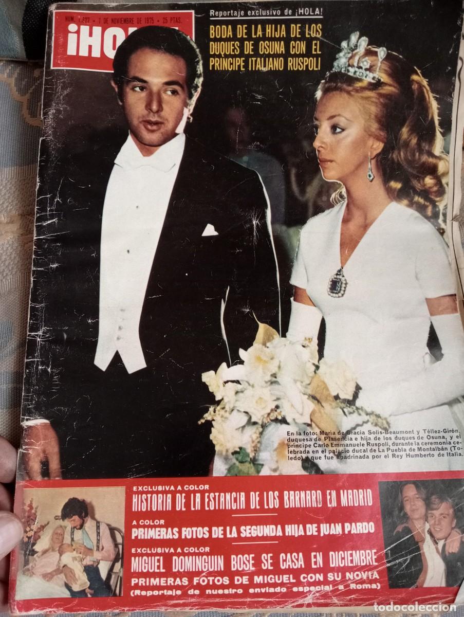 Coleccionismo de revistas y peri&oacute;dicos: REVISTA HOLA 1 NOVIEMBRE 1975 N&deg; 1627