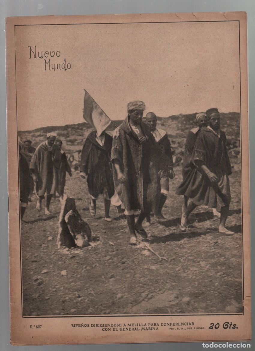 Collectionnisme de Revues et Journaux: REVISTA NUEVO MUNDO, N&ordm; 827. PORTADA: FOT. N. M., POR ALONSO. 11 NOVIEMBRE 1909