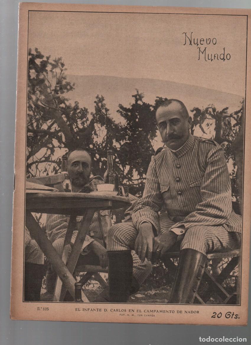 Collezionismo di Riviste e Giornali: REVISTA NUEVO MUNDO, N&ordm; 825. PORTADA: FOT. N. M., POR CAMP&Uacute;A. 28 OCTUBRE 1909