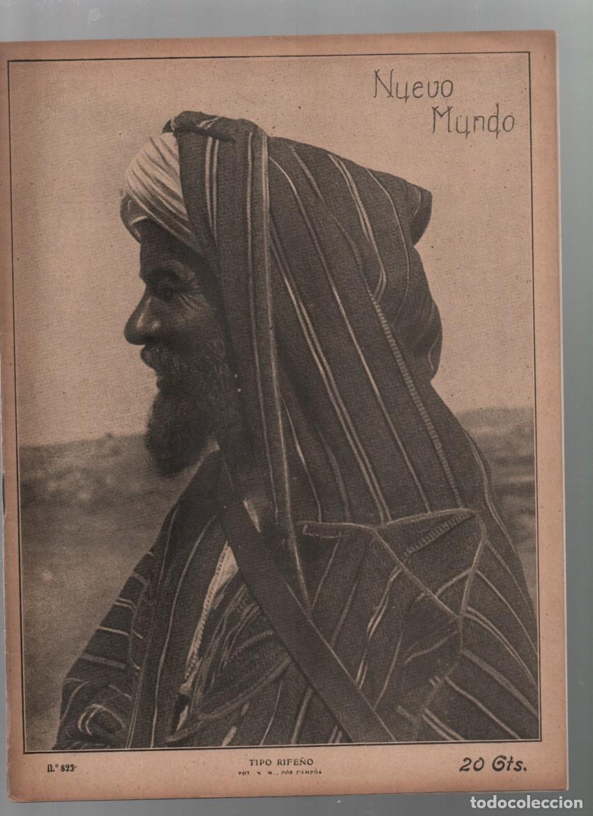 Coleccionismo de revistas y peri&oacute;dicos: REVISTA NUEVO MUNDO, N&ordm; 823. PORTADA: FOT. N. M., POR CAMP&Uacute;A. 14 OCTUBRE 1909