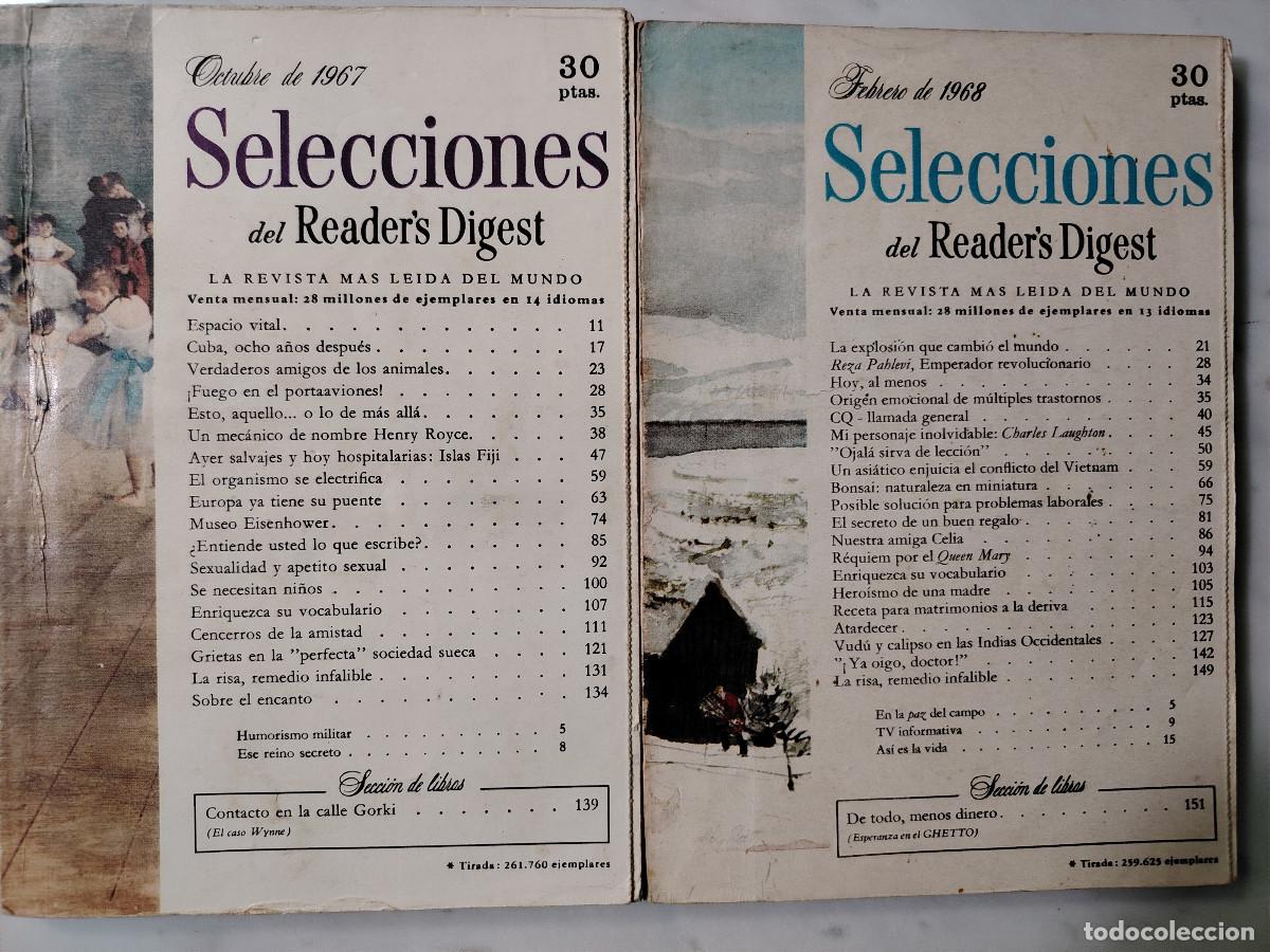 Coleccionismo de revistas y peri&oacute;dicos: Selecciones del Reader&acute;s Digest. Lote de 22 n&uacute;meros (a&ntilde;os 1967 a 1970)