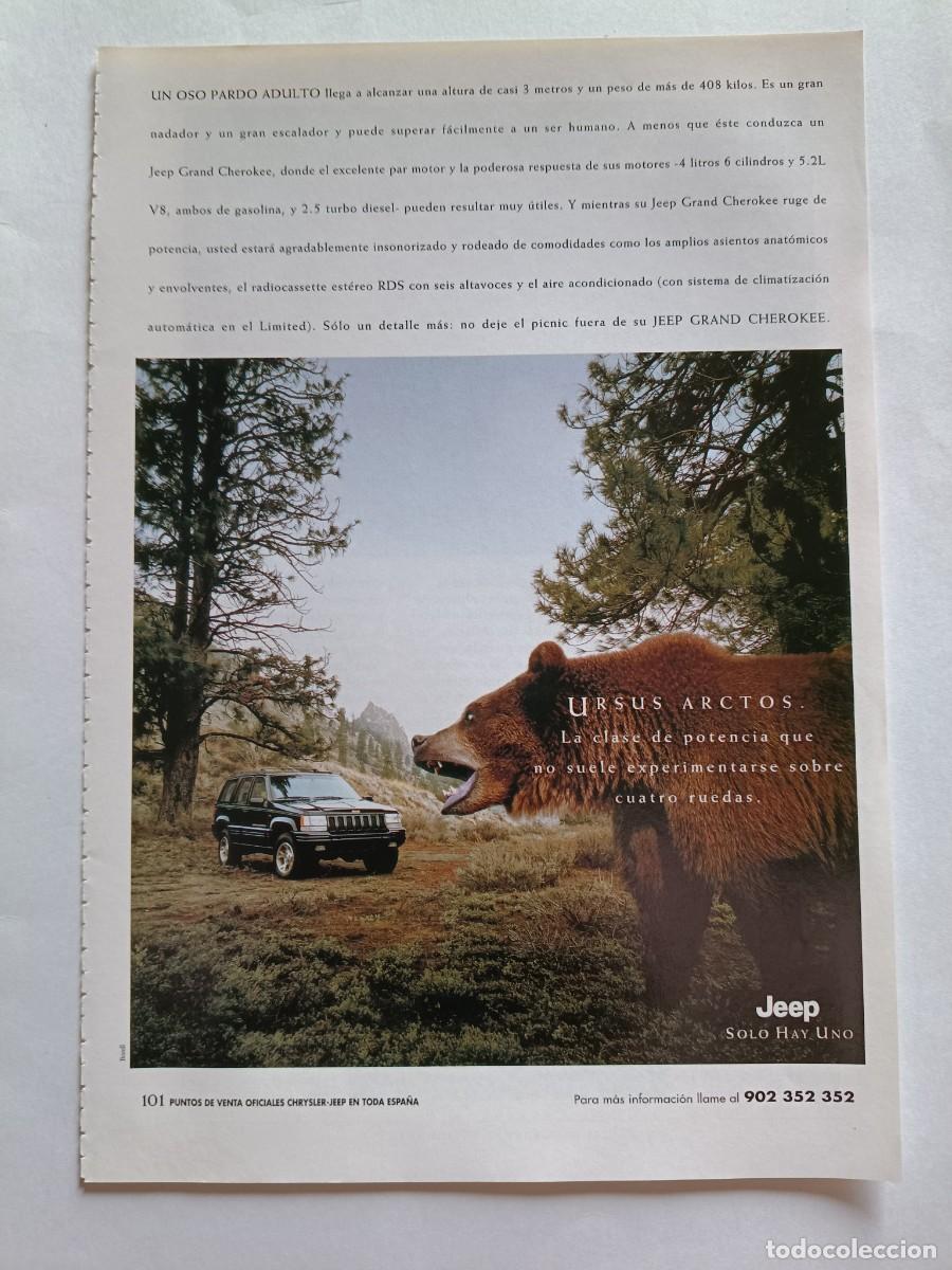 Coleccionismo de revistas y peri&oacute;dicos: PUBLICIDAD ANUNCIO DE JEEP GRAND CHEROKEE. 25X17 CM