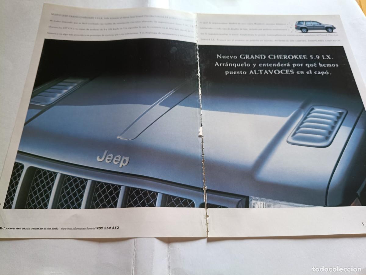 Coleccionismo de revistas y peri&oacute;dicos: PUBLICIDAD ANUNCIO DE NUEVO JEEP GRAND CHEROKEE 5.9 LX. DOBLE PAGINA 25X35 CM