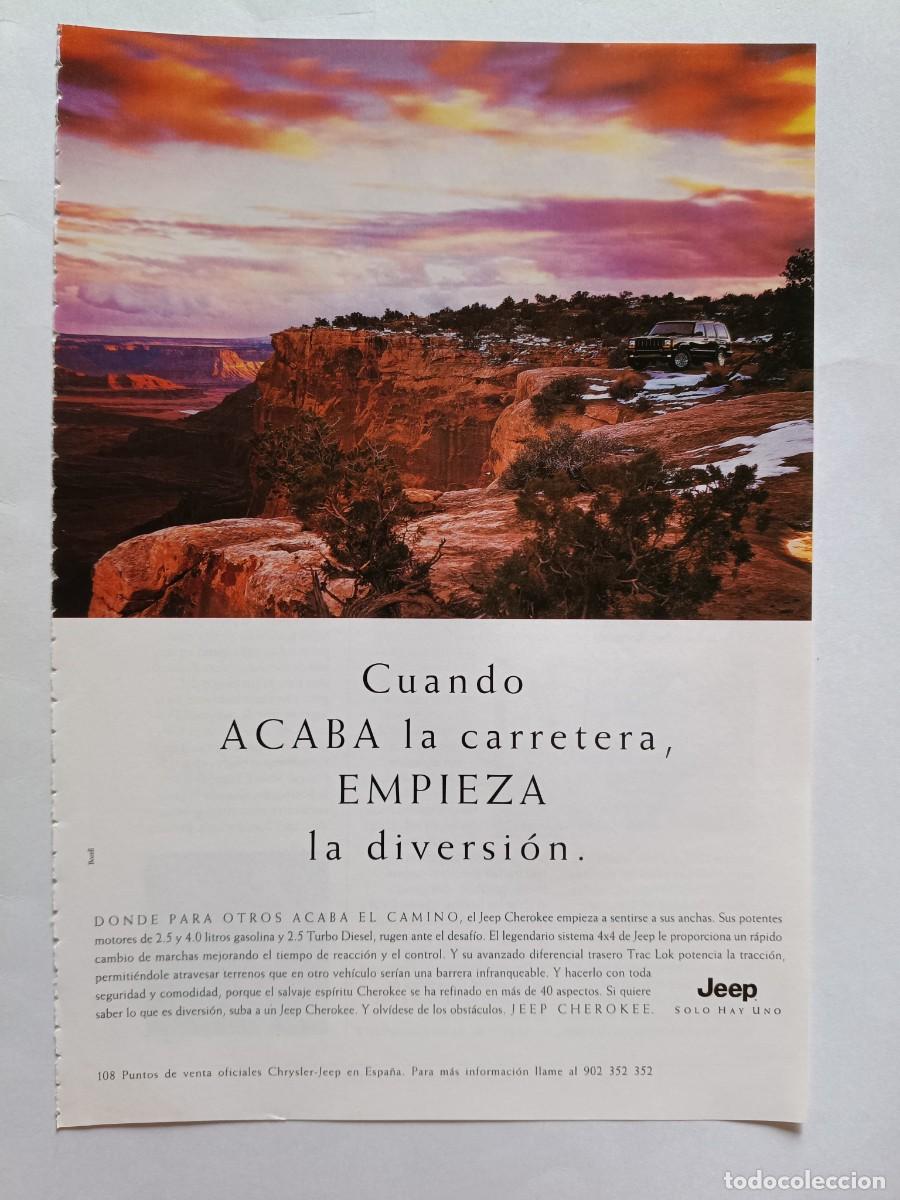 Coleccionismo de revistas y peri&oacute;dicos: PUBLICIDAD ANUNCIO DE NUEVO JEEP CHEROKEE. 25X17 CM