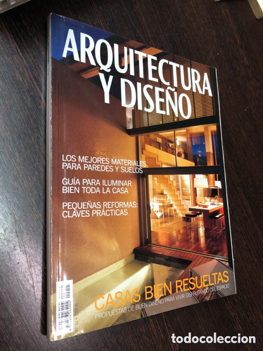 Coleccionismo de revistas y peri&oacute;dicos: Revista arquitectura y dise&ntilde;o numero 51 casas bien resueltas