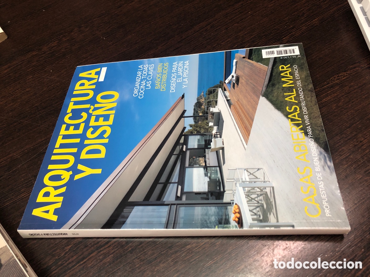 Coleccionismo de revistas y peri&oacute;dicos: Revista arquitectura y dise&ntilde;o numero 55 casas abiertas al mar