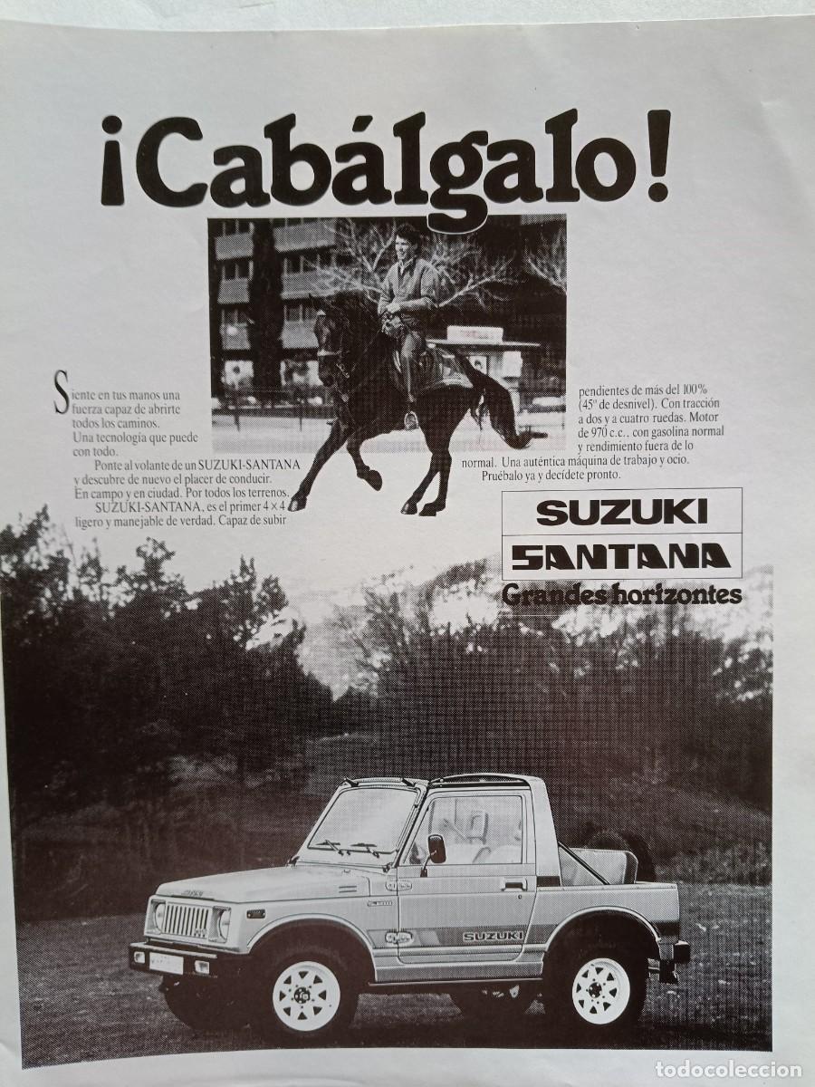 Coleccionismo de revistas y peri&oacute;dicos: PUBLICIDAD ANUNCIO DE SUZUKI SANTANA. 21X27 CM