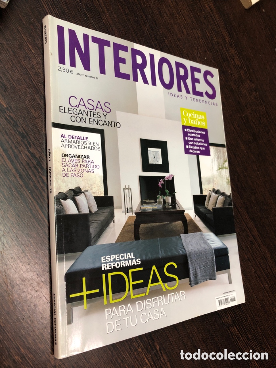 Coleccionismo de revistas y peri&oacute;dicos: Revista decoracion ideas y tendencias INTERIORES 75 especial reformasideas para disfrutar de tu casa