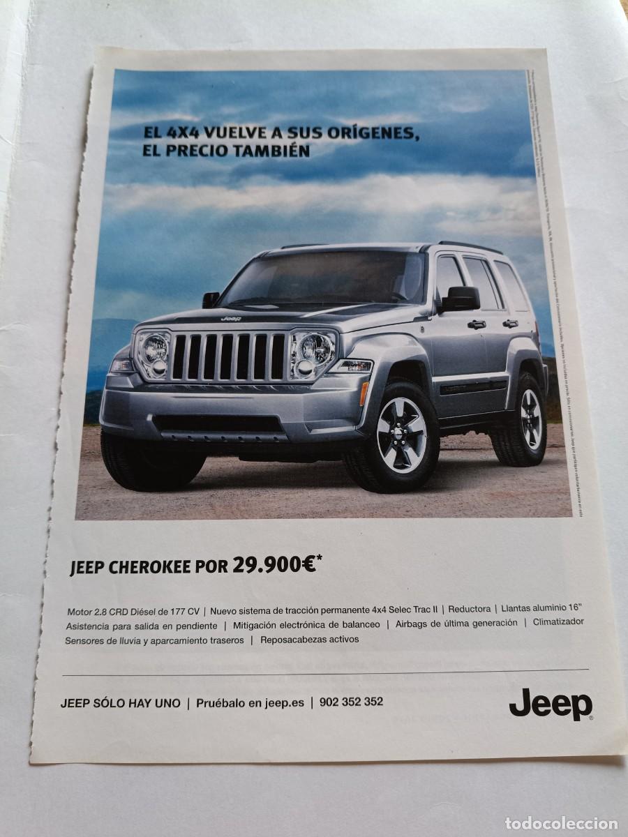 Coleccionismo de revistas y peri&oacute;dicos: PUBLICIDAD ANUNCIO DE JEEP CHEROKEE. 17X25 CM