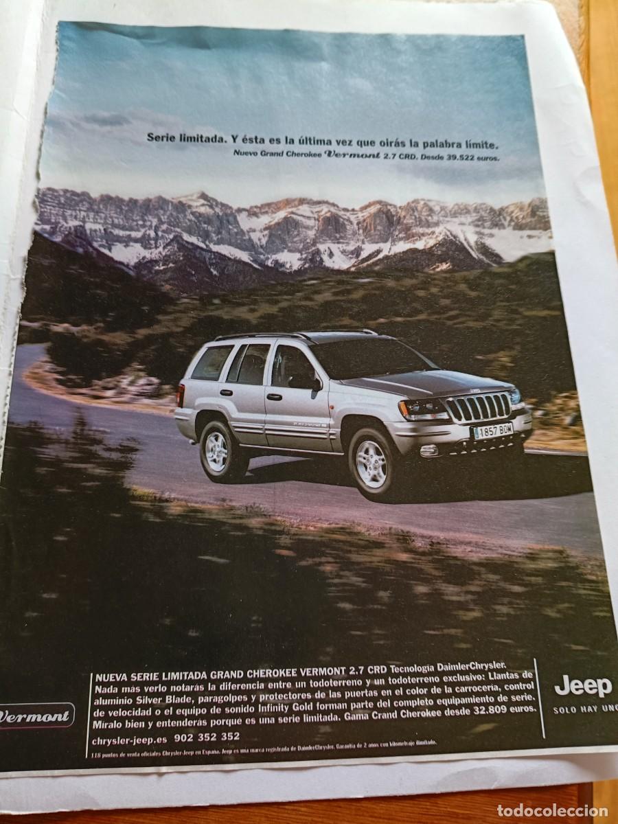 Coleccionismo de revistas y peri&oacute;dicos: PUBLICIDAD ANUNCIO DE NUEVO JEEP GRAND CHEROKEE VERMONT SERIE LIMITADA. 21X29,5 CM