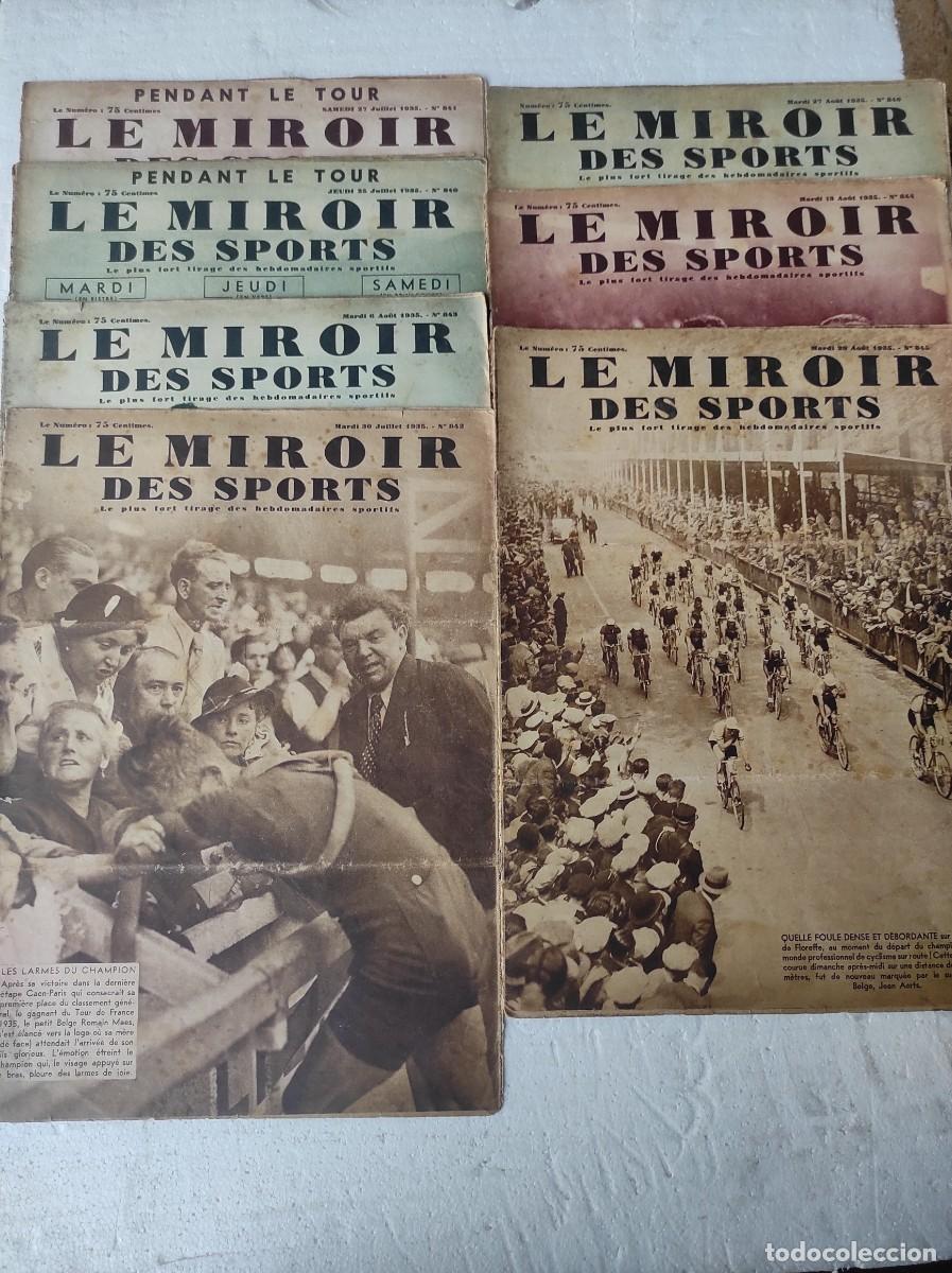 Coleccionismo de revistas y peri&oacute;dicos: 7 revistas deportes LE MIROIR DES SPORTS 1935, sobre todo ciclismo