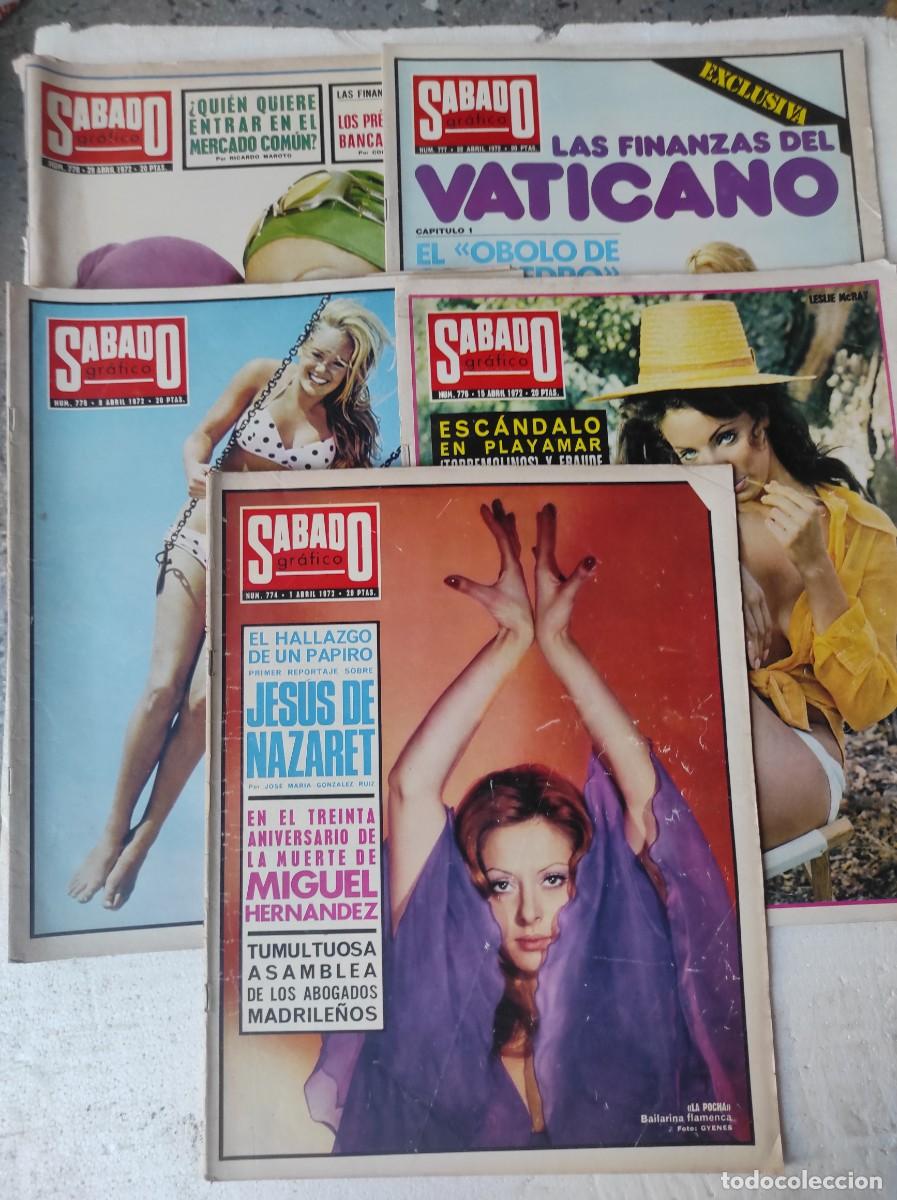 Collezionismo di Riviste e Giornali: 5 revistas SABADO GRAFICO 1972