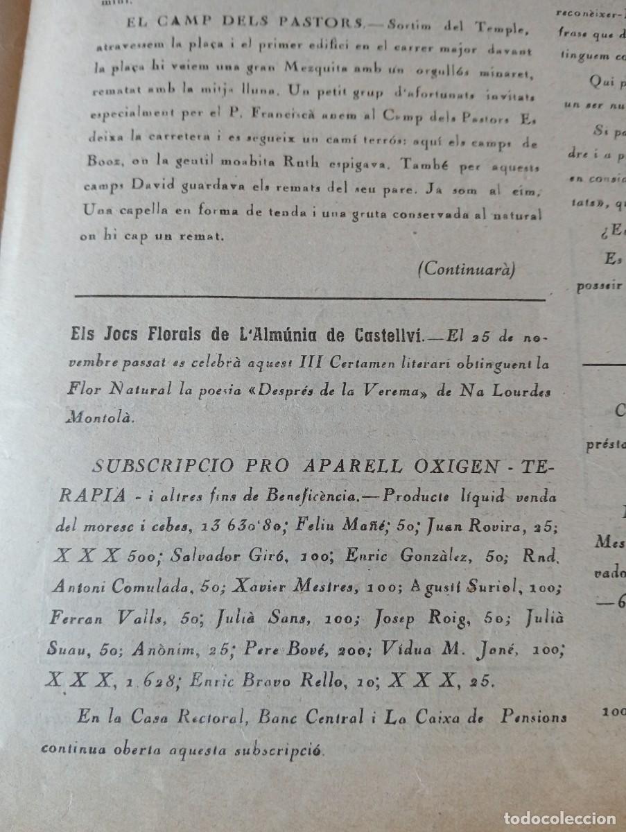 Coleccionismo de revistas y peri&oacute;dicos: FULL PARROQUIAL ANY 1962 DE L'ARBO&Ccedil; ARBOS SANT ESBART SANT JULIA ALMUNIA DE CASTELLVI RIUDEVITLLES