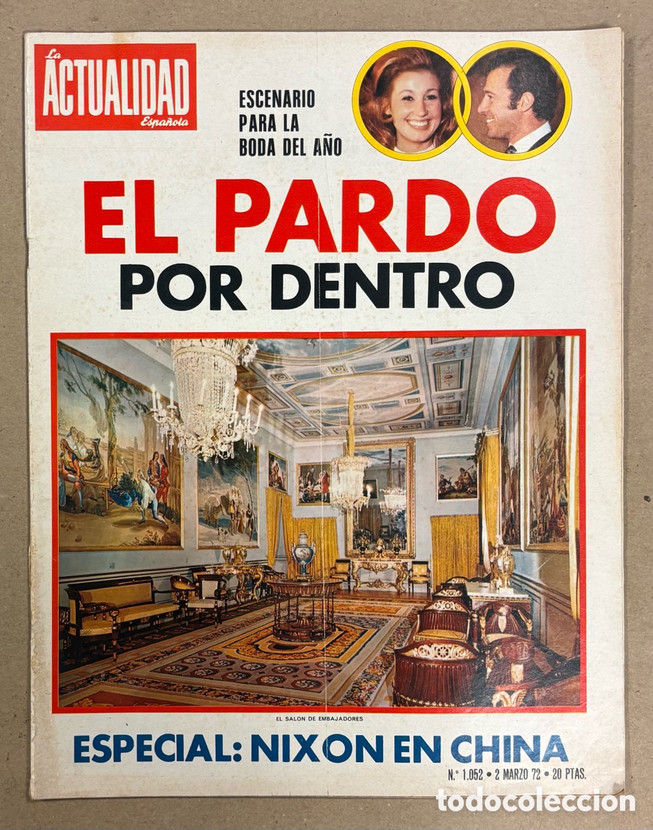 Coleccionismo de revistas y peri&oacute;dicos: LA ACTUALIDAD ESPA&Ntilde;OLA N&deg; 1052 (1972). BODA EN EL PARDO, NIXON EN CHINA, BERNADETTE DEVLIN,&hellip;