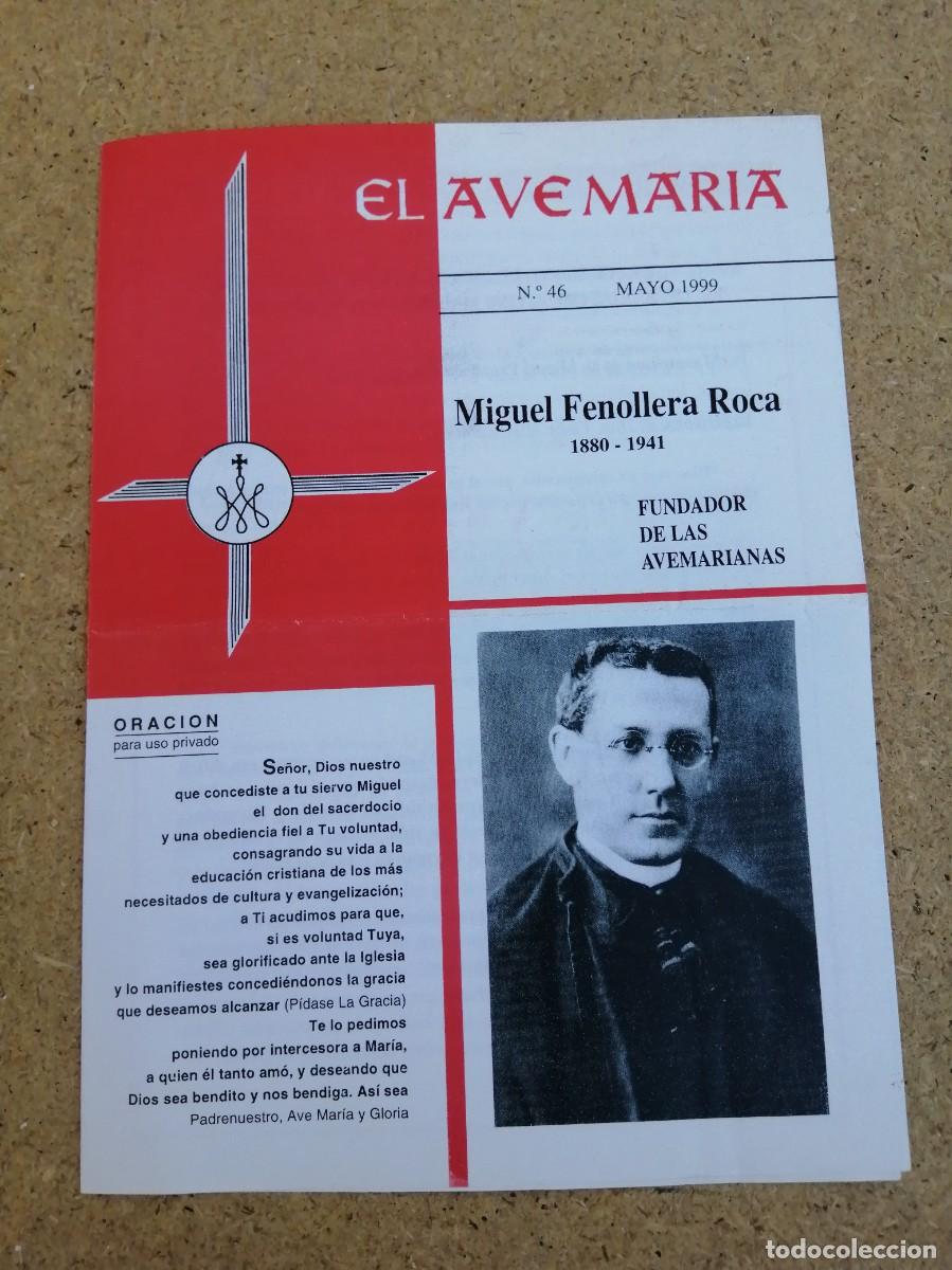Coleccionismo de revistas y peri&oacute;dicos: EL AVE MARIA (NUMERO 46) MIGUEL FENOLLERA ROCA, FUNDADOR DE LAS AVEMARIANAS