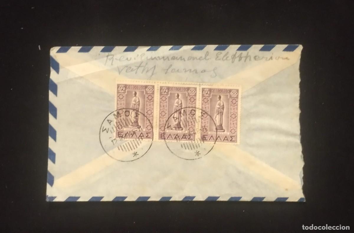 Coleccionismo de revistas y peri&oacute;dicos: TS) CIRCA 1954 GREECE, AIRMAIL,WITH THE STATUE OF HIPPOCRATES KOS STAMP.