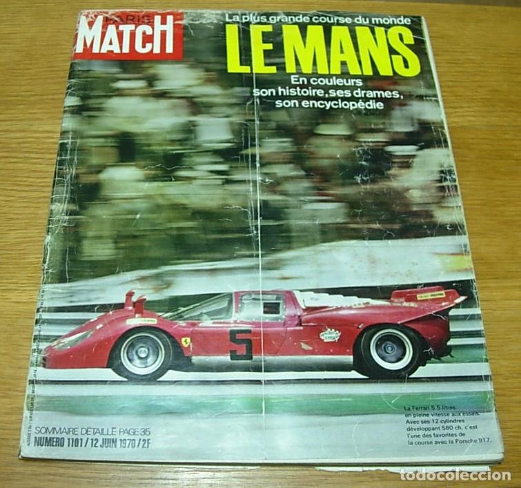 Coleccionismo de revistas y peri&oacute;dicos: Revista Francesa PARIS MATCH n&ordm; 1101 Automovilismo : CIRCUITO DE LE MANS 15 Pgs Portada FERRARI 1970