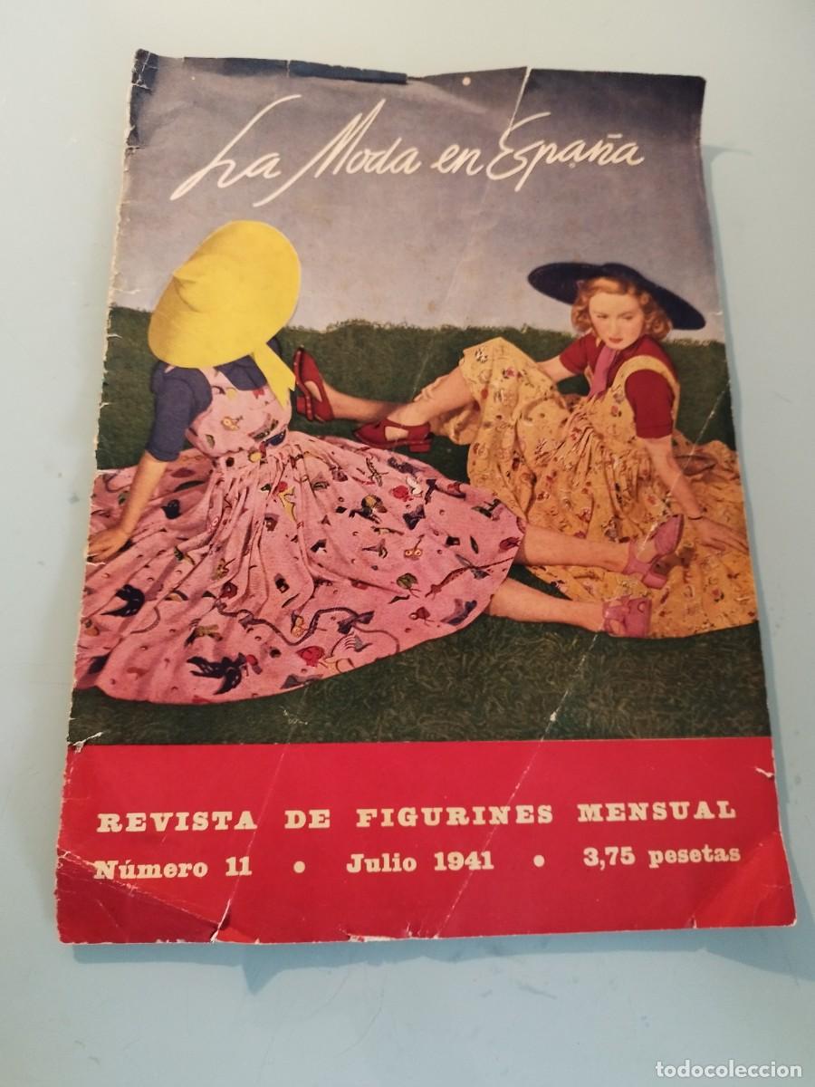 Coleccionismo de revistas y peri&oacute;dicos: Antigua portada de la revista La Moda en Espa&ntilde;a, correspondiente al n&uacute;mero 11 de julio de 1941.
