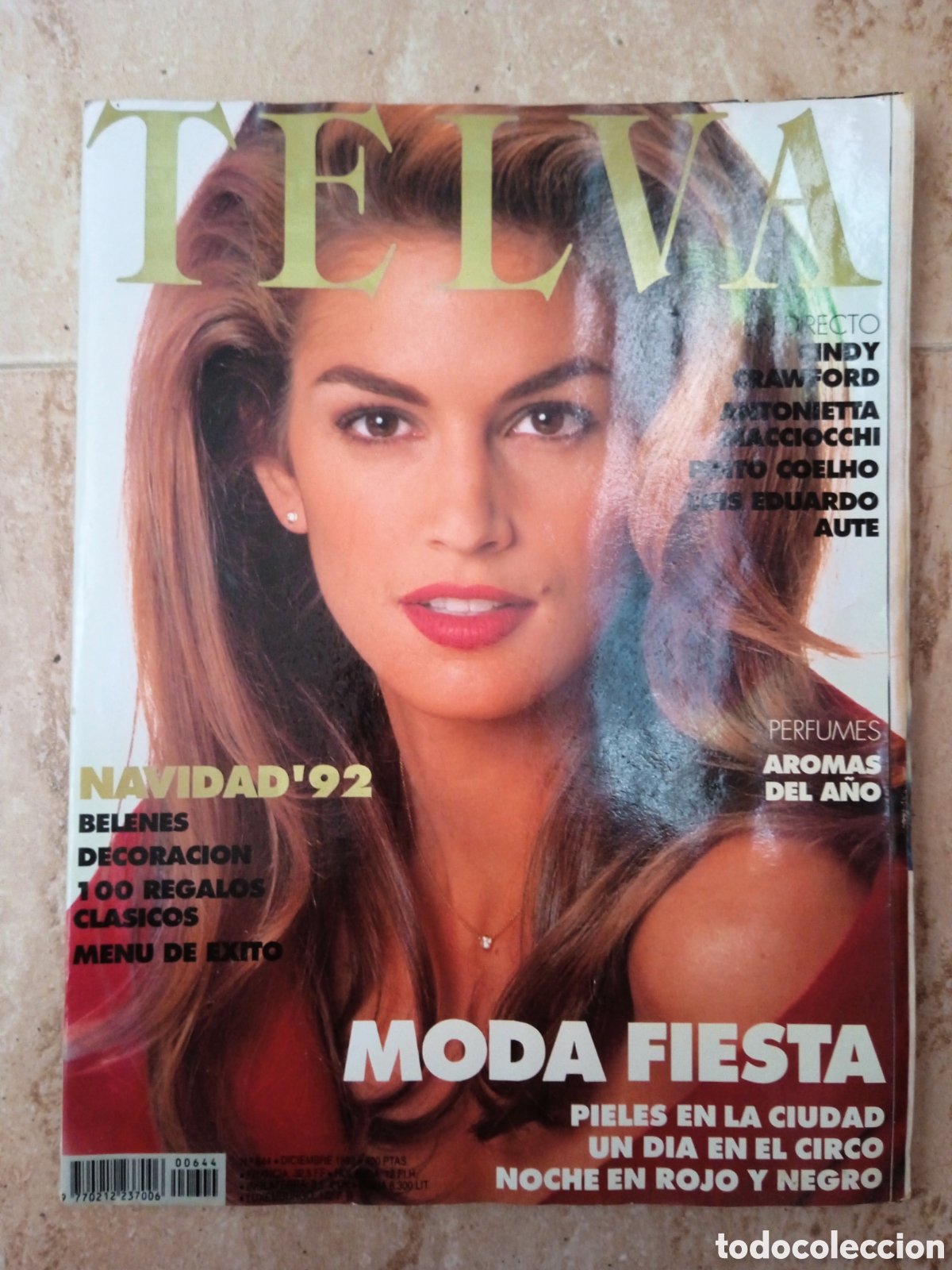 Coleccionismo de revistas y peri&oacute;dicos: Telva n&deg;644 diciembre '92 Cindy Crawford Aute Pinto Coelho