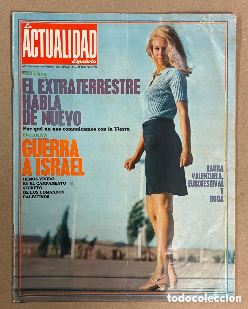 Coleccionismo de revistas y peri&oacute;dicos: LA ACTUALIDAD ESPA&Ntilde;OLA N&deg; 888 (1969). LAURA VALENZUELA, GUERRA A ISRAEL, NIXON, MANUEL CANTARERO