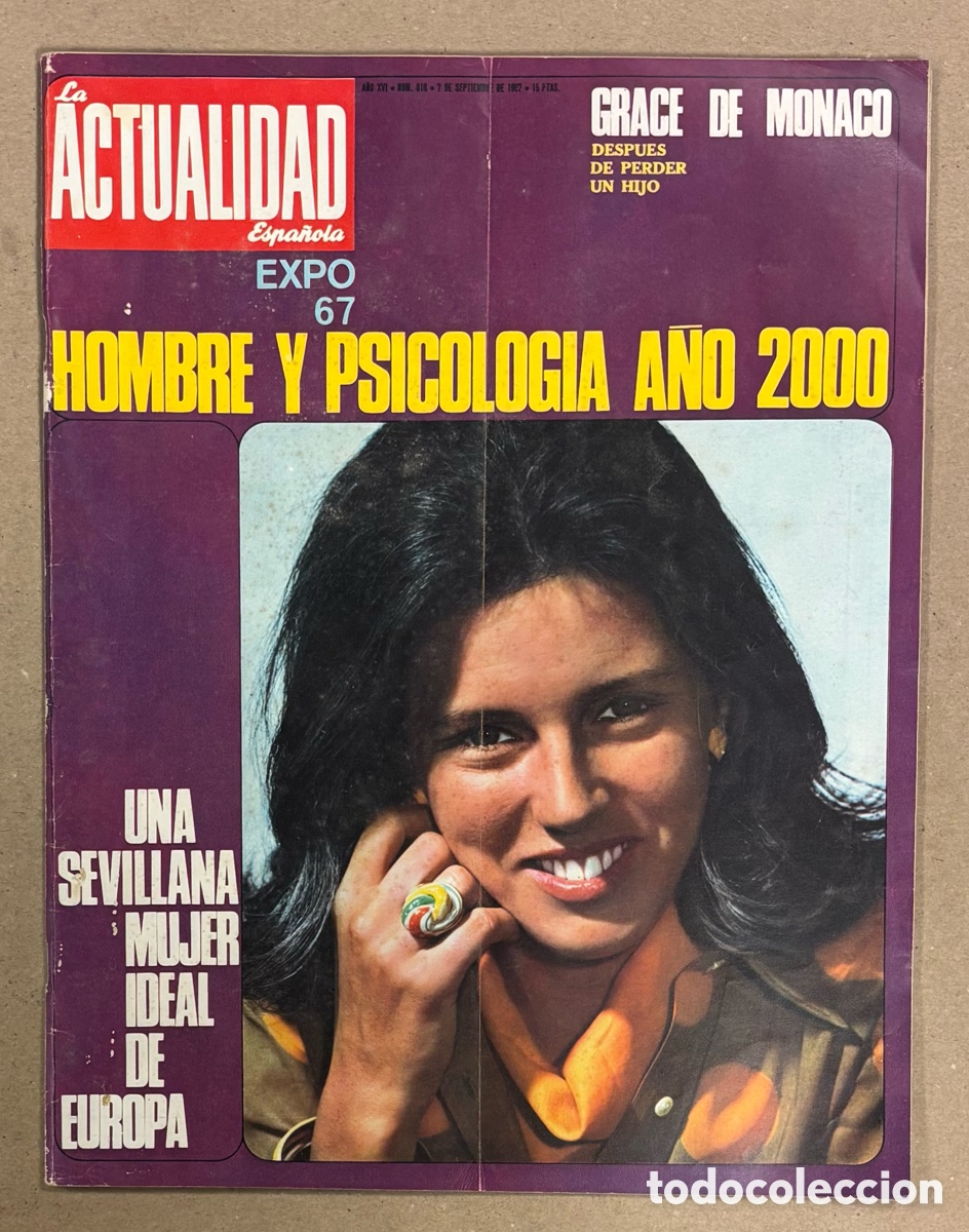 Coleccionismo de revistas y peri&oacute;dicos: LA ACTUALIDAD ESPA&Ntilde;OLA N&deg; 818 (1967). GRACE KELLY, FARAH DIBA, DANNY KAYE,.. VER SUMARIO EN FOTOS