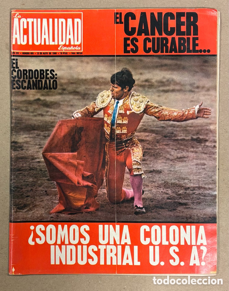 Coleccionismo de revistas y peri&oacute;dicos: LA ACTUALIDAD ESPA&Ntilde;OLA N&deg; 855 (1968). EL CORDOB&Eacute;S, BOB KENNEDY, FRANCO PESCA ASTURIAS,&hellip;