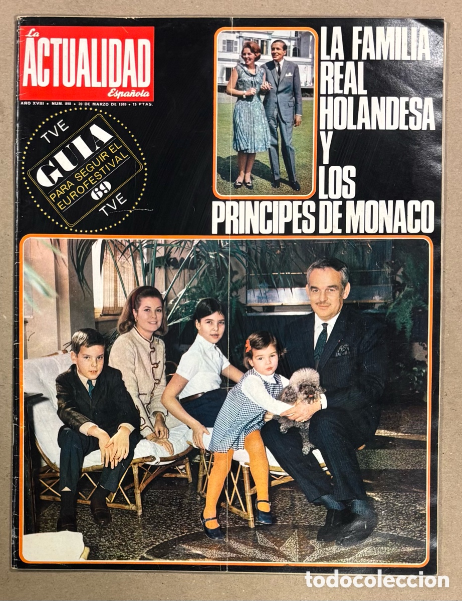 Coleccionismo de revistas y peri&oacute;dicos: LA ACTUALIDAD ESPA&Ntilde;OLA N&deg; 898 (1969). GU&Iacute;A EUROVISION, SANTIAGO ESTEVA NATACI&Oacute;N, OVNIS,&hellip;