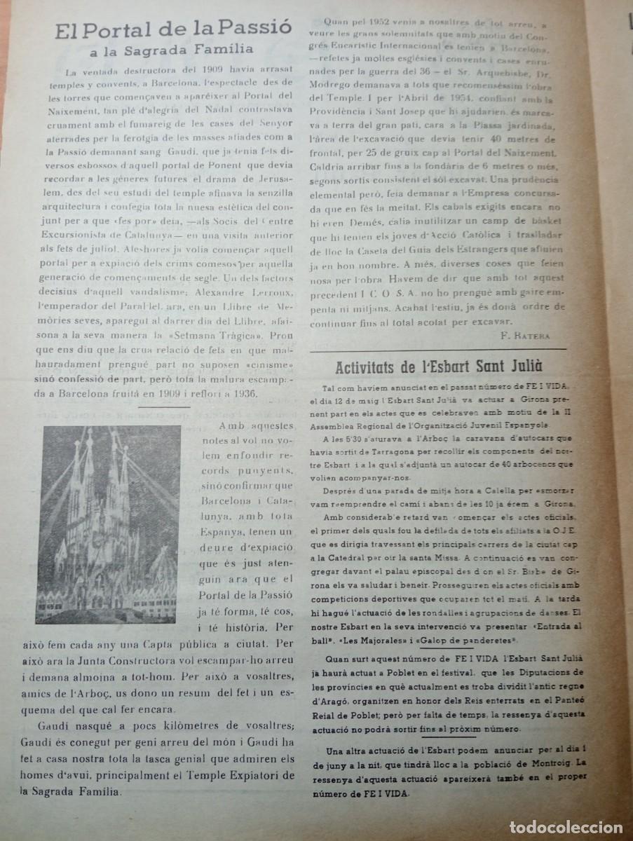 Coleccionismo de revistas y peri&oacute;dicos: FULL PARROQUIAL ANY 1963 DE L'ARBO&Ccedil; ARBOS L'ESBART ESBART SANT JULIA
