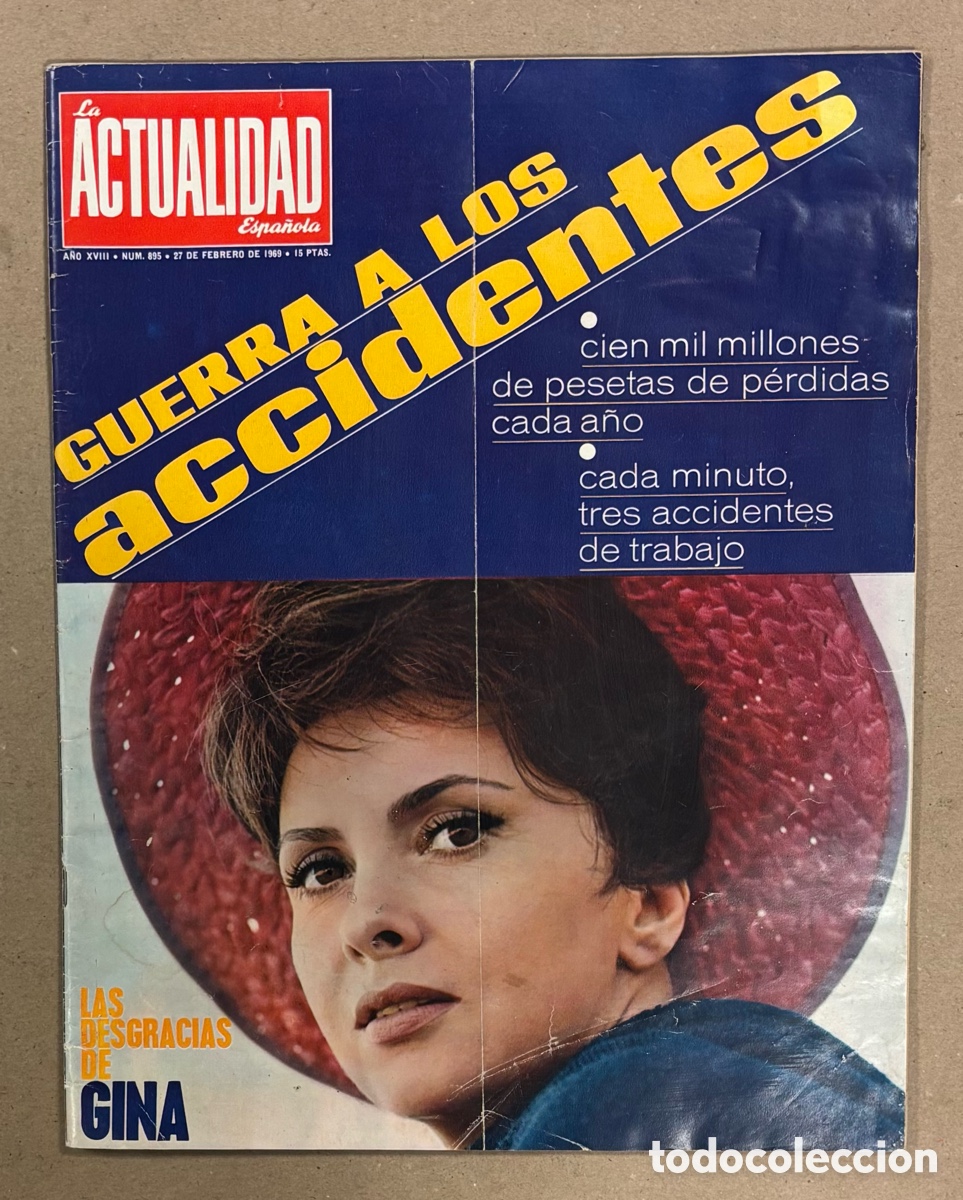 Coleccionismo de revistas y peri&oacute;dicos: LA ACTUALIDAD ESPA&Ntilde;OLA N&deg; 895 (1969). GINA LOLLOBRIGIDA, SALOM&Eacute;, URTAIN ESC&Aacute;NDALO,&hellip;