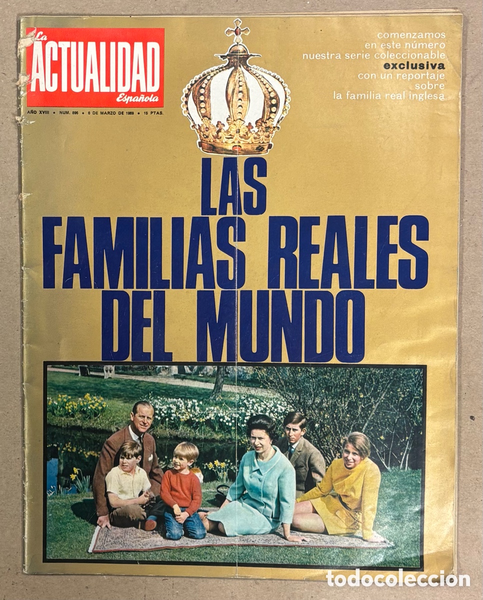Coleccionismo de revistas y peri&oacute;dicos: LA ACTUALIDAD ESPA&Ntilde;OLA N&deg; 896 (1969). CHARLIE RIVEL, MANOLO ESCOBAR, FAMILIA REAL INGLESA,..