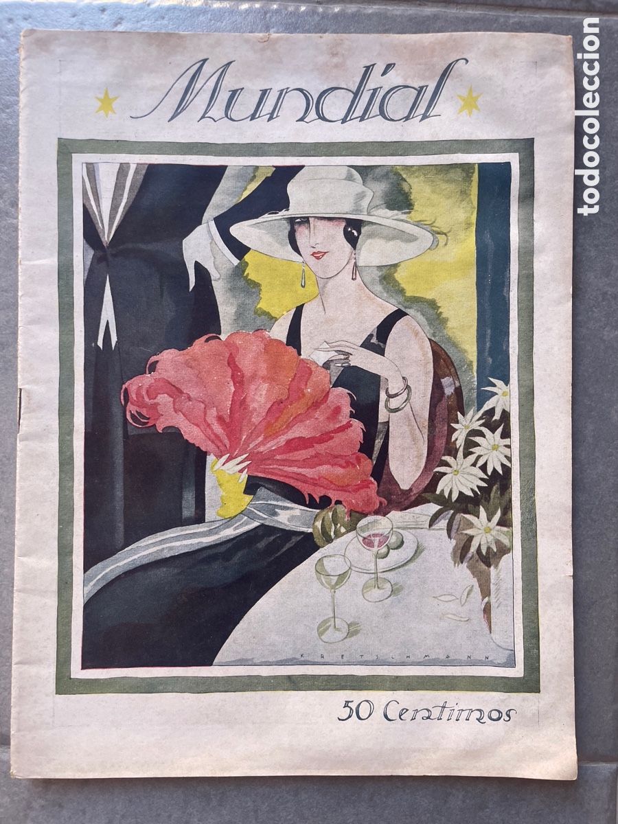 Coleccionismo de revistas y peri&oacute;dicos: A&ntilde;o 1922. Mundial. Revista gr&aacute;fica Gallismo. Peleas de gallos. 24 de agosto. N&uacute;mero 7.