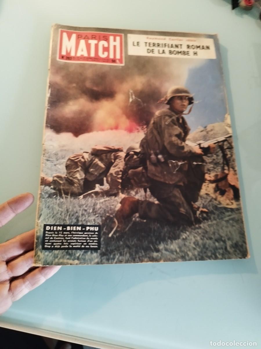 Coleccionismo de revistas y peri&oacute;dicos: Antigua revista Paris Match n.&ordm; 263 del 10 de abril de 1954 - Batalla de Dien Bien Phu.