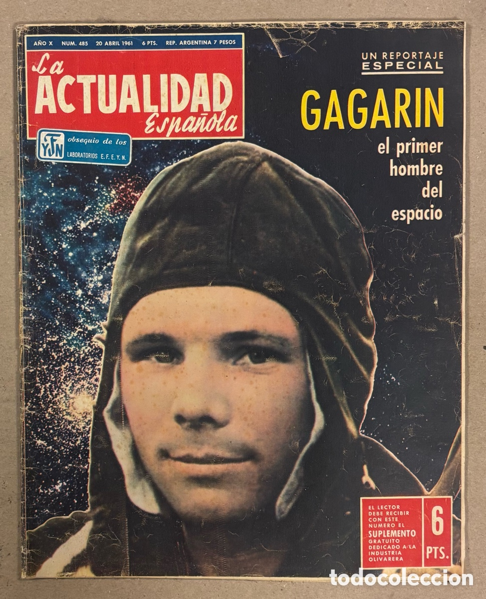 Coleccionismo de revistas y peri&oacute;dicos: LA ACTUALIDAD ESPA&Ntilde;OLA N&deg; 485 (1961). YURI GAGARIN, JUICIO A EICHMANN,&hellip;