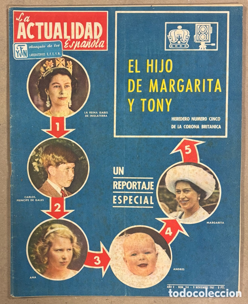 Coleccionismo de revistas y peri&oacute;dicos: LA ACTUALIDAD ESPA&Ntilde;OLA N&deg; 514 (1961). MARISOL, JOAQU&Iacute;N BLUME, LUIS SU&Aacute;REZ, JACKIE KENNEDY, STALIN,..