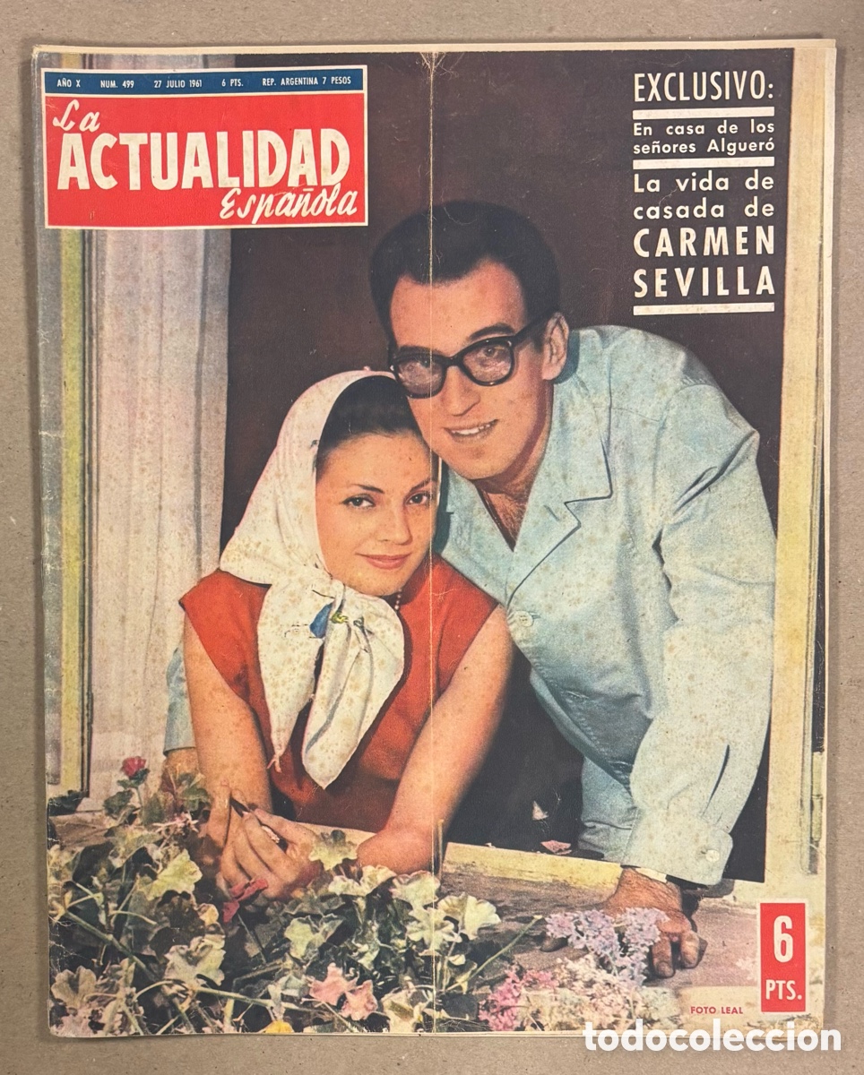 Coleccionismo de revistas y peri&oacute;dicos: LA ACTUALIDAD ESPA&Ntilde;OLA N&deg; 512 (1961). MARISOL, CARMEN SEVILLA Y AUGUSTO ALGUER&Oacute;, A. BIENVENIDA