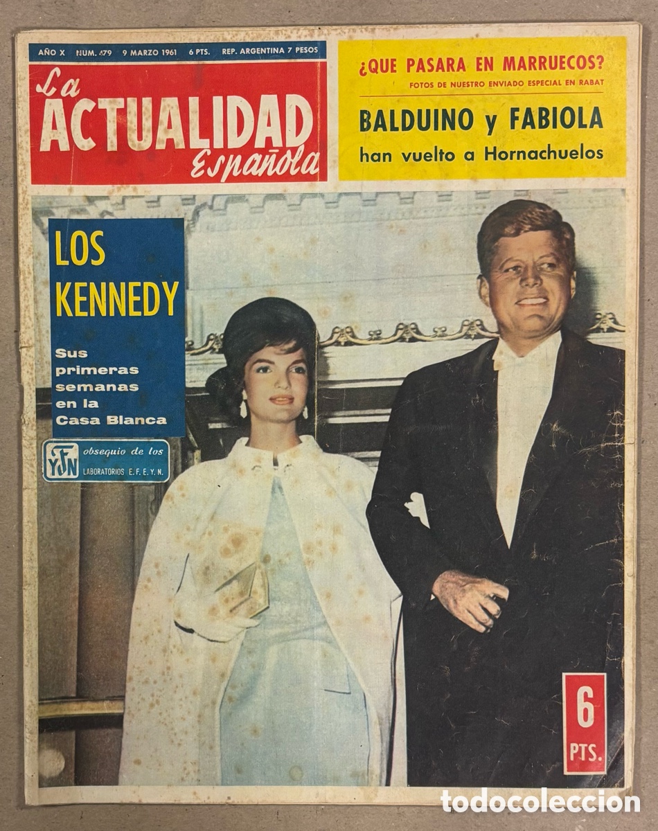 Coleccionismo de revistas y peri&oacute;dicos: LA ACTUALIDAD ESPA&Ntilde;OLA N&deg; 479 (1961). LOS KENNEDY, BALDUINO Y FABIOLA, EL CORDOB&Eacute;S, MARRUECOS,&hellip;