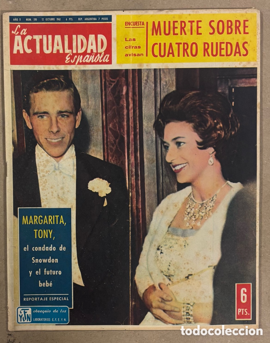 Sammeln von Zeitschriften und Zeitungen: LA ACTUALIDAD ESPA&Ntilde;OLA N&deg; 510 (1961). ACUERDOS ESPA&Ntilde;A USA BASES, FAMILIA REAL GRIEGA, EDUARDO TEUS
