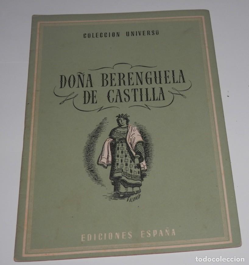 Coleccionismo de revistas y peri&oacute;dicos: REVISTA COLECCION UNIVERSO DE LAS EDICIONES ESPA&Ntilde;A - DO&Ntilde;A BERENGUELA DE CASTILLA