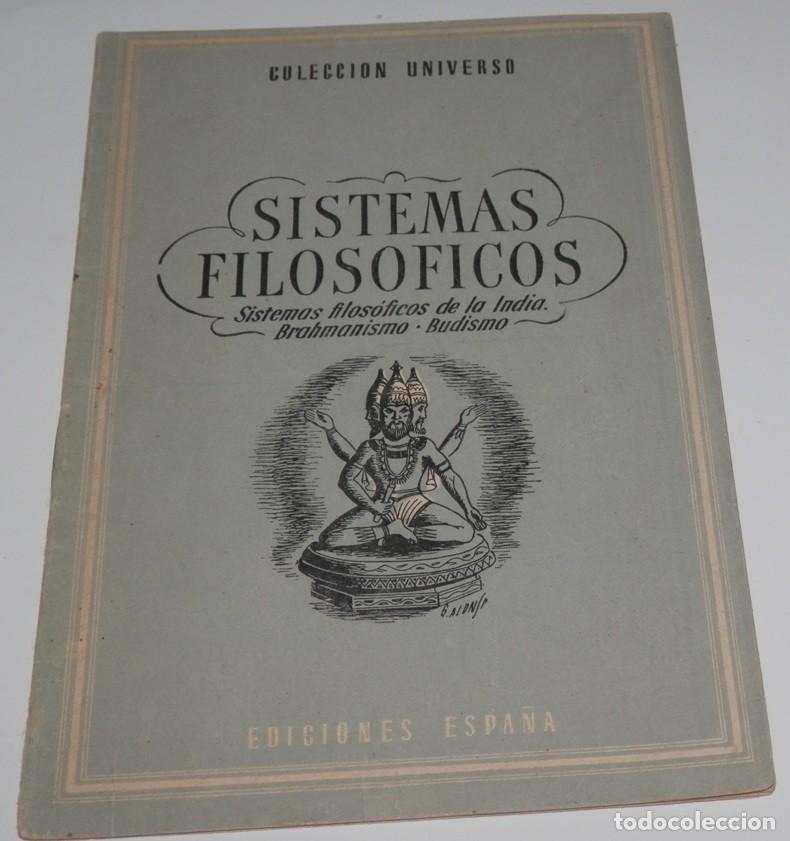 Coleccionismo de revistas y peri&oacute;dicos: REVISTA COLECCION UNIVERSO DE LAS EDICIONES ESPA&Ntilde;A - SISTEMAS FILOSOFICOS