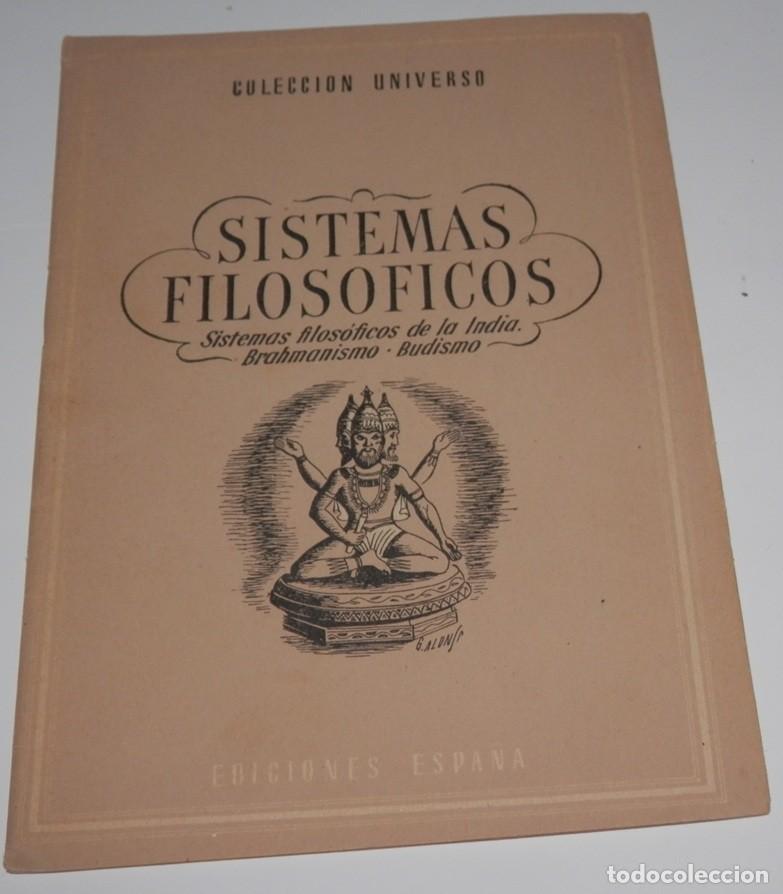 Coleccionismo de revistas y peri&oacute;dicos: REVISTA COLECCION UNIVERSO DE LAS EDICIONES ESPA&Ntilde;A - SISTEMAS FILOSOFICOS