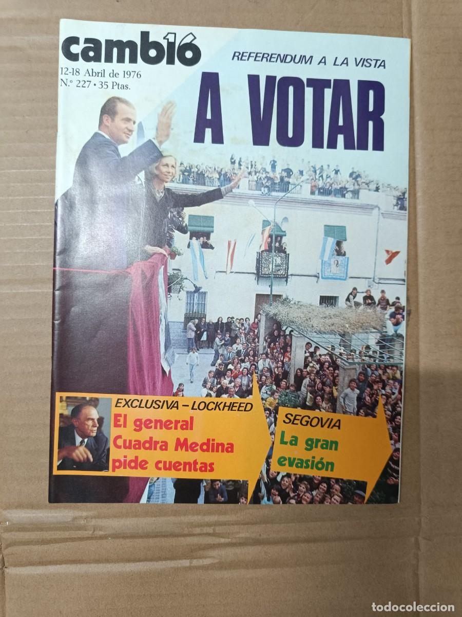 Coleccionismo de revistas y peri&oacute;dicos: ANTIGUA REVISTA CAMBIO 16, A VOTAR, REFERENDUM 1976 , TRANSICION -P27