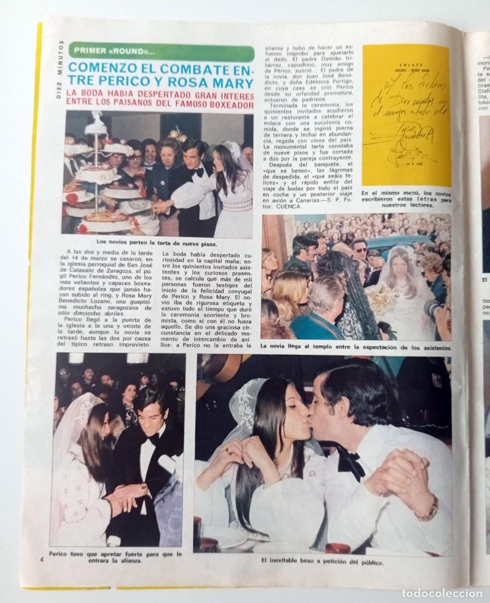 Coleccionismo de revistas y peri&oacute;dicos: COLECIONISMO PAPEL PAGINA DE REVISTA BODA BOXEADOR PERICO FERN&Aacute;NDEZ CON ROSA MARY