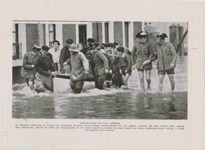 Coleccionismo de revistas y peri&oacute;dicos: * LAS ARENAS, Bilbao * Inundaci&oacute;n en el barrio del Romo - 1933