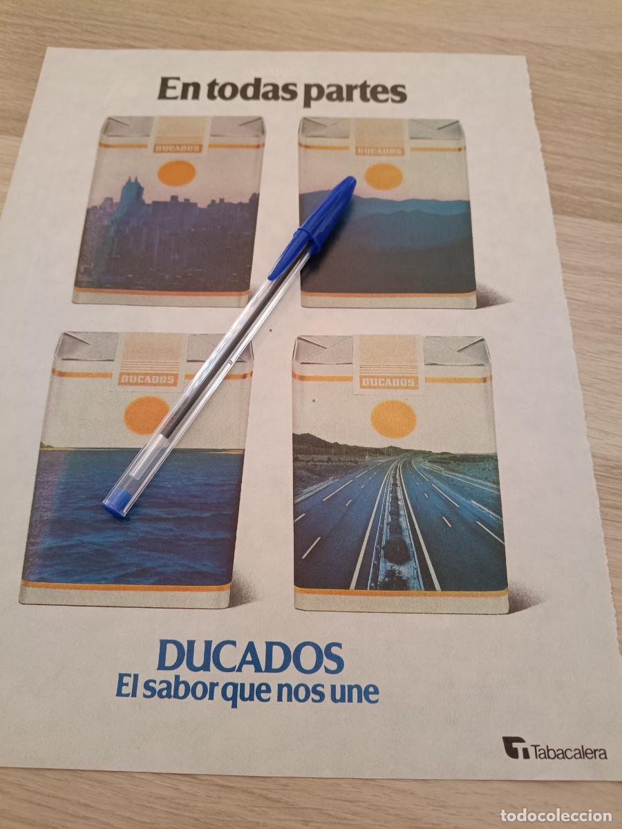 Coleccionismo de revistas y peri&oacute;dicos: PUBLICIDAD ANUNCIO DE TABACO CIGARRILLOS DUCADOS EN TODAS PARTES 28X21 CM