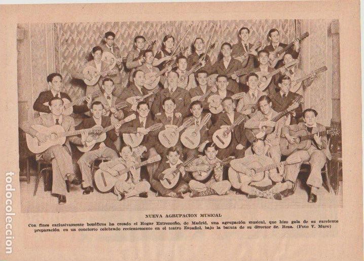 Sammeln von Zeitschriften und Zeitungen: * RONDALLA *Agrupaci&oacute;n musical del Hogar Extreme&ntilde;o de Madrid, director Resa - 1935