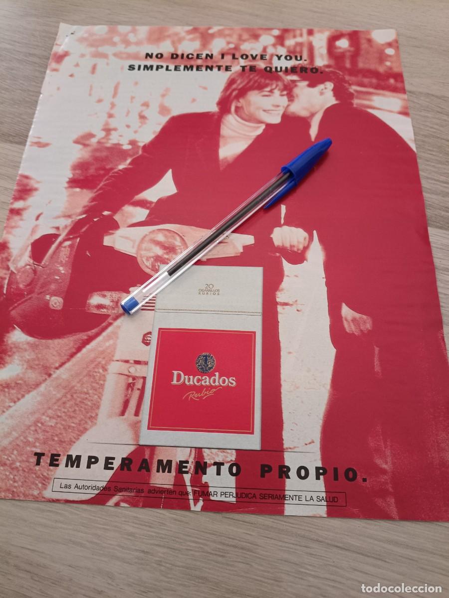 Coleccionismo de revistas y peri&oacute;dicos: PUBLICIDAD ANUNCIO DE TABACO CIGARRILLOS DUCADOS RUBIO 29X21 CM