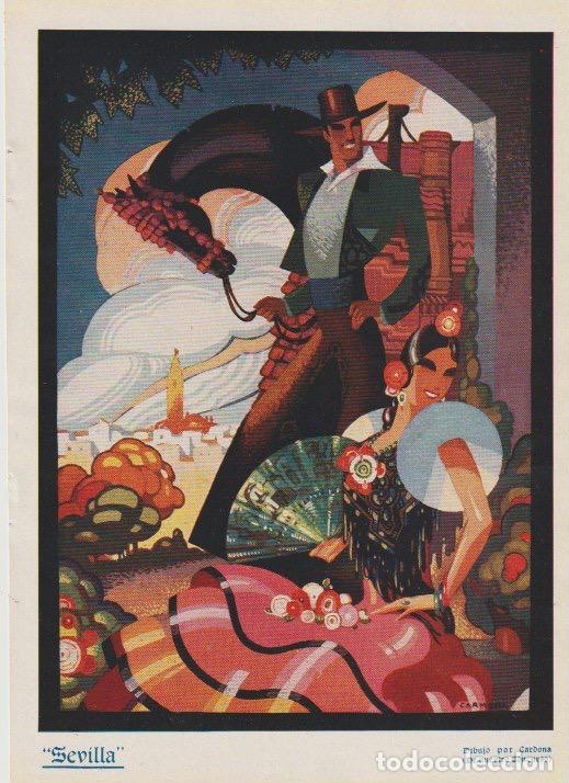 Sammeln von Zeitschriften und Zeitungen: Sevilla / dibujo de Cardona (Carmona ?) - 1935