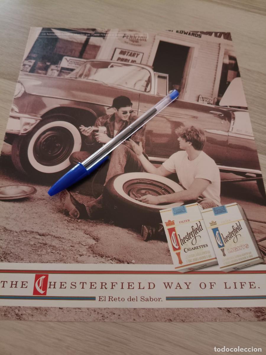 Coleccionismo de revistas y peri&oacute;dicos: PUBLICIDAD ANUNCIO DE TABACO CIGARRILLOS CHESTERFIELD. 28,5X22 CM