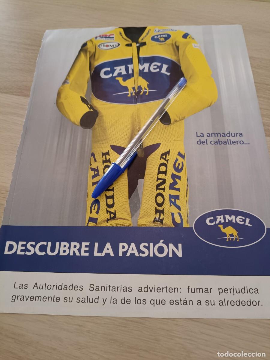 Coleccionismo de revistas y peri&oacute;dicos: PUBLICIDAD ANUNCIO DE TABACO CIGARRILLOS CAMEL HONDA RACING. 30X22,5 CM