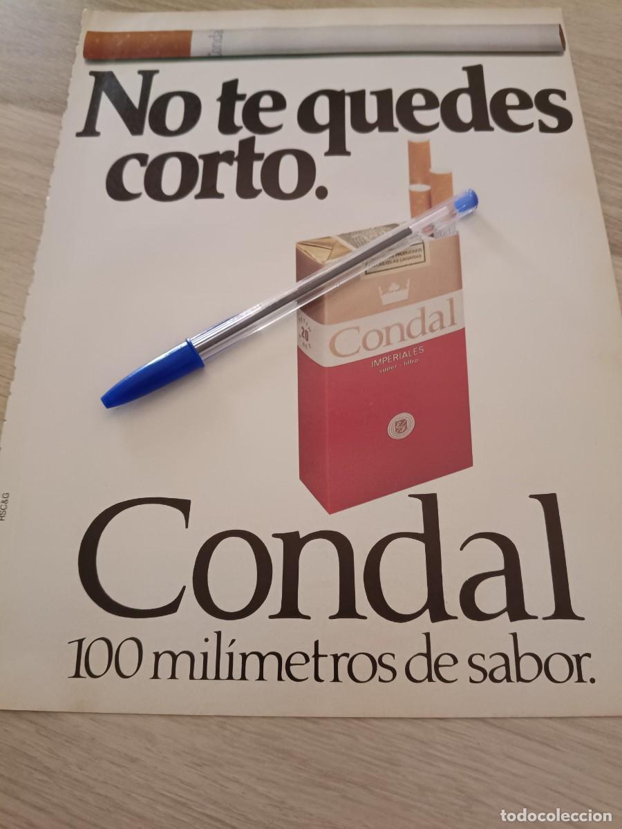 Coleccionismo de revistas y peri&oacute;dicos: PUBLICIDAD ANUNCIO DE TABACO CIGARRILLOS CONDAL. 28X20,5 CM